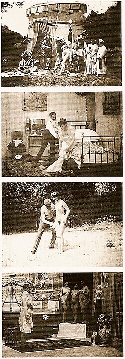 Pose provocativa em filme antigo