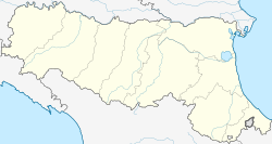 Mapa de Faenza na região de Emilia-Romagna