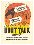 Cartaz de propaganda: Não fale