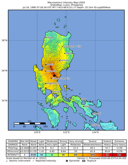 Danos estruturais causados pelo terremoto de 1990