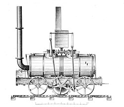 Representação da locomotiva Rocket