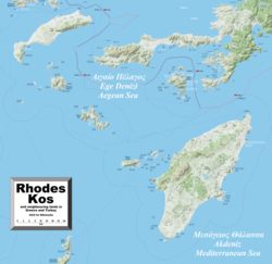 Mapa do município de Kos