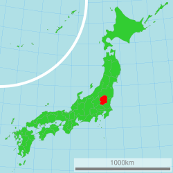 Mapa de localização da Província de Tochigi no Japão