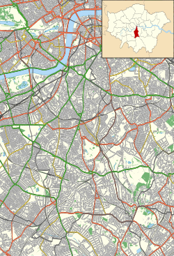 Mapa de localização da Royal Vauxhall Tavern no Borough de Lambeth