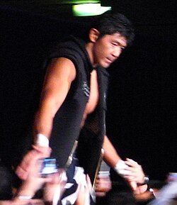 Masakatsu Funaki em combate na AJPW