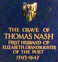 Inscrição sepulcral de Thomas Nash