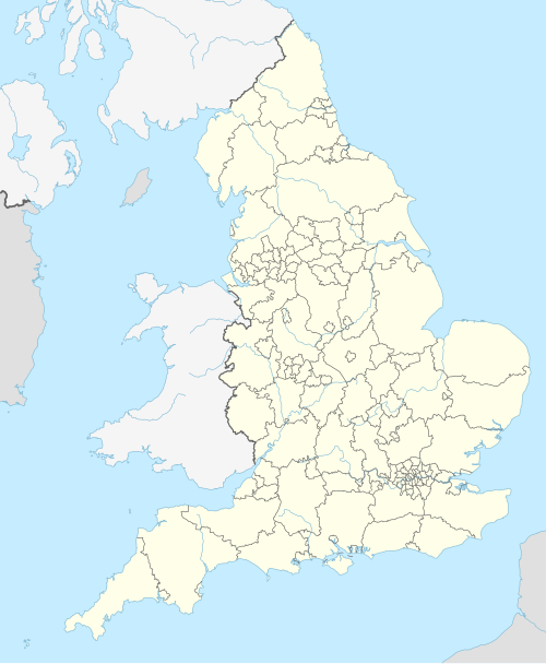 Mapa de localização das equipes da BCAFL na Inglaterra