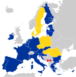 Mapa da Zona Euro
