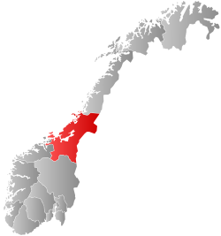 Localização de Trøndelag na Noruega