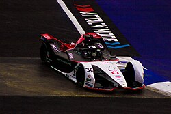Detalhes do cockpit da Porsche Formula E