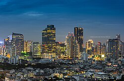 Vista de infraestrutura esportiva na Tailândia