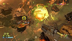 Cena de jogabilidade de Doom Eternal