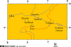Terreno montanhoso de Tora Bora